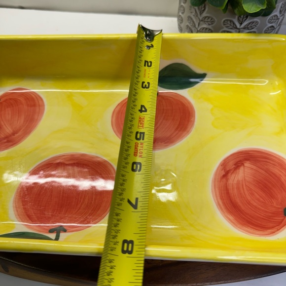 Large Vintage Cristina Fortini Italian Mid Century Fruit Vibrant Rectangular Pan - Picture 5 of 6